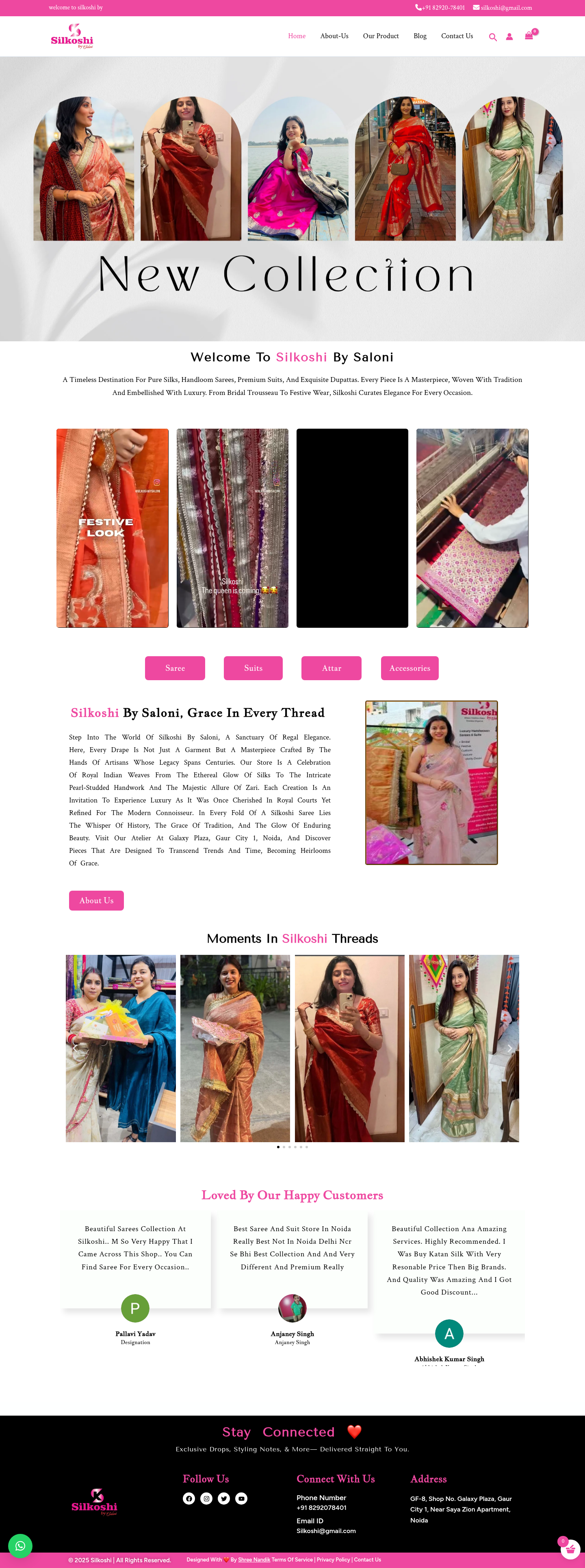 Silkoshi By Saloni Website